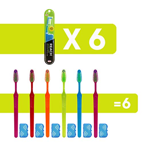 Reach Crystal Clean Toothbrush, Firm Bristles for Adults, Travel Friendly,Pack of 6  
Reach Crystal Clean Toothbrush, Fi
