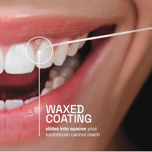 Waxed Unflavored Dental Floss for Deep Cleaning Teeth, Oral Care, PFAS Free for Adults & Kids