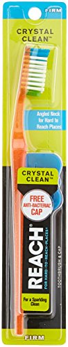 Crystal Clean Firm Toothbrush for Adults, Firm bristles, Oral Care, Daily Cleaning, Soft Tip, Oral Hygiene, 1 ea