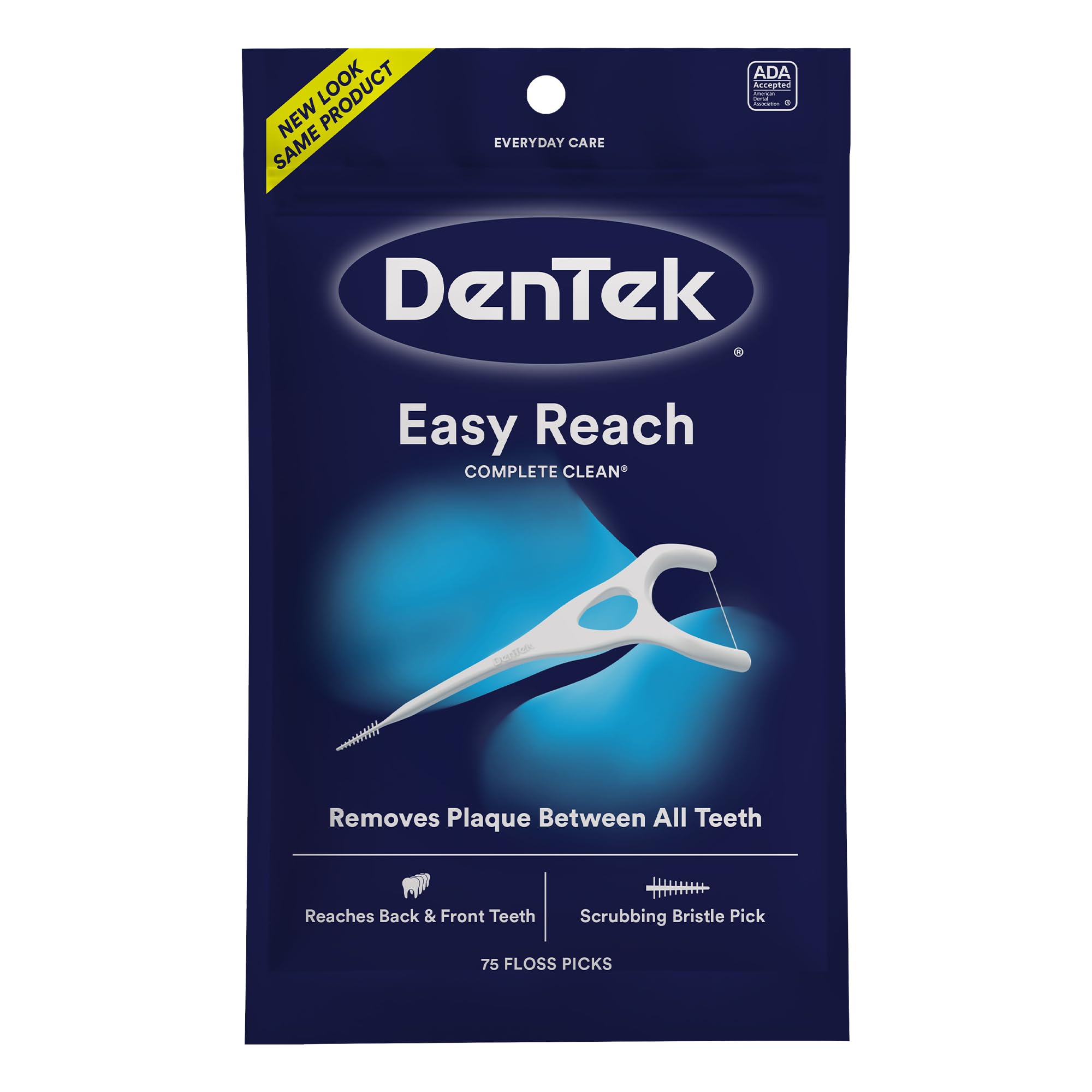 DenTek Complete Clean Floss Picks | Removes Food & Plaque | Dental Hygiene Tool for Oral Care | Everyday Use | Effective