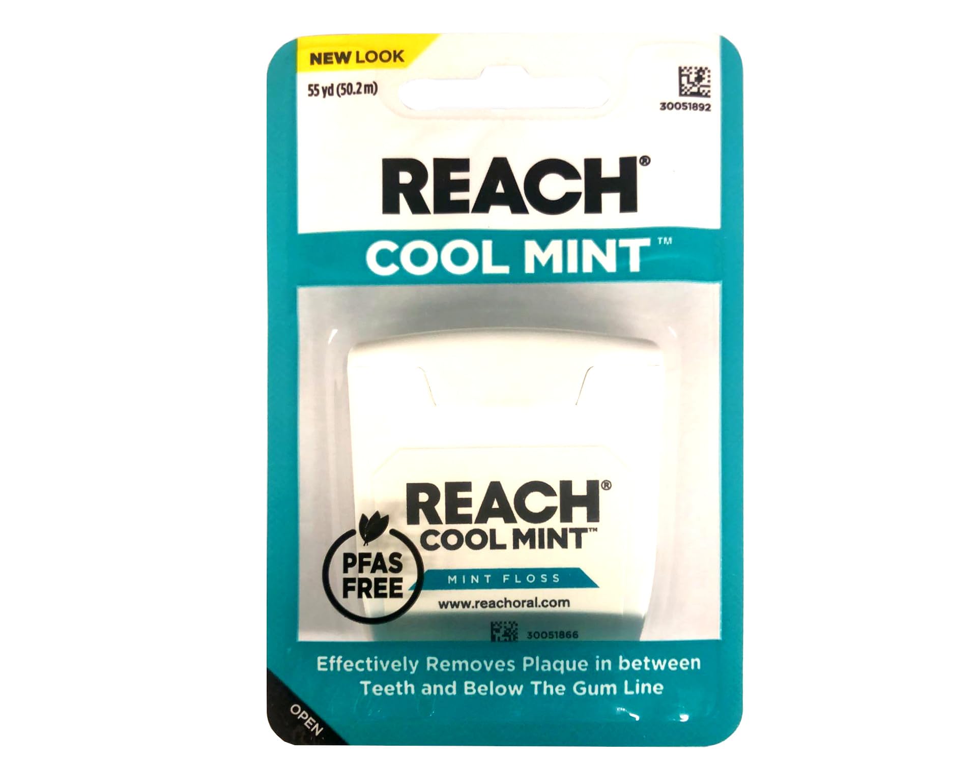Cool Mint Reach Dental Floss, 55 Yds (Pack of 8)