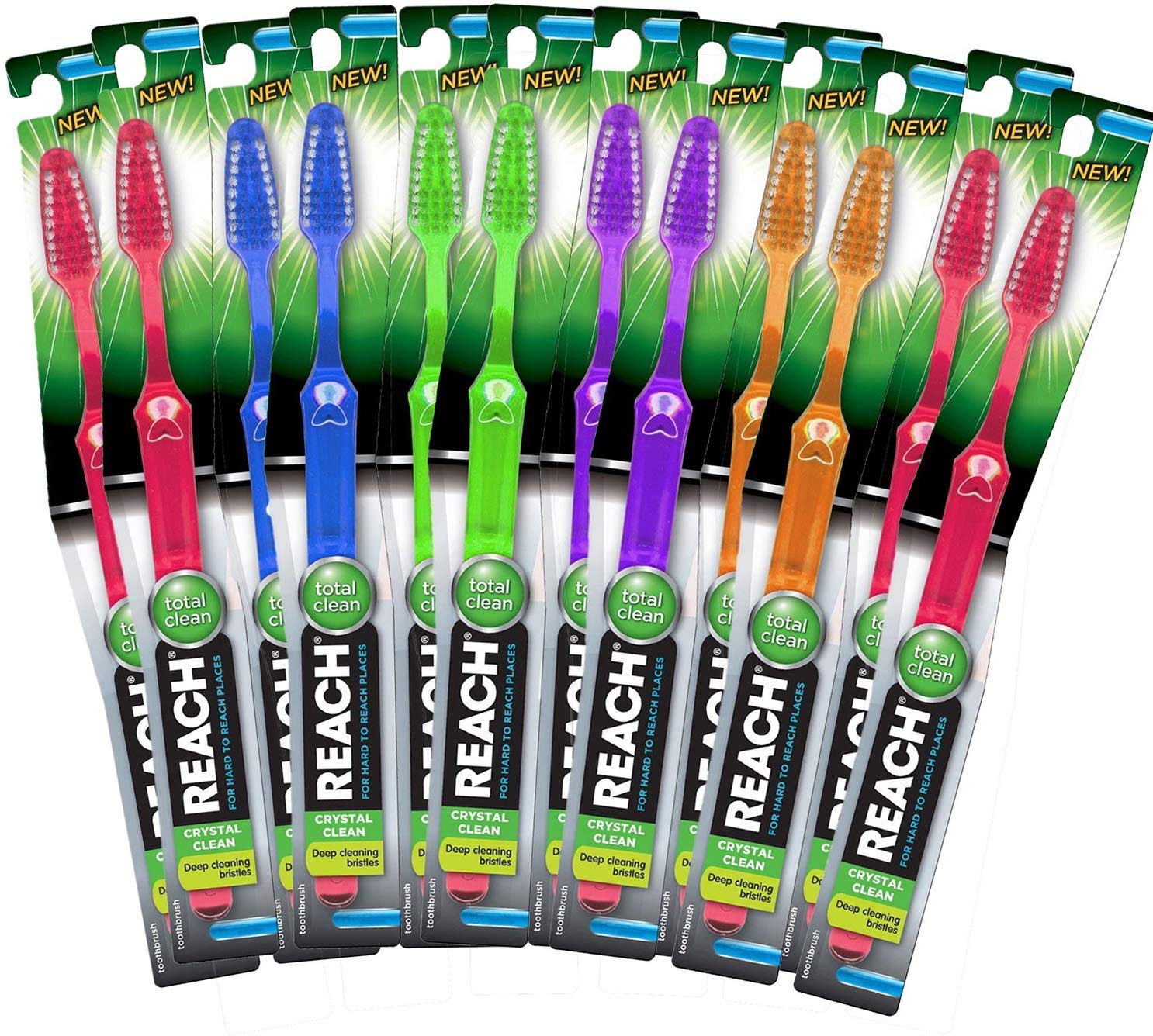 Crystal Clean Toothbrush Firm for Whitening (Pack of 12) - Reach Toothbrush